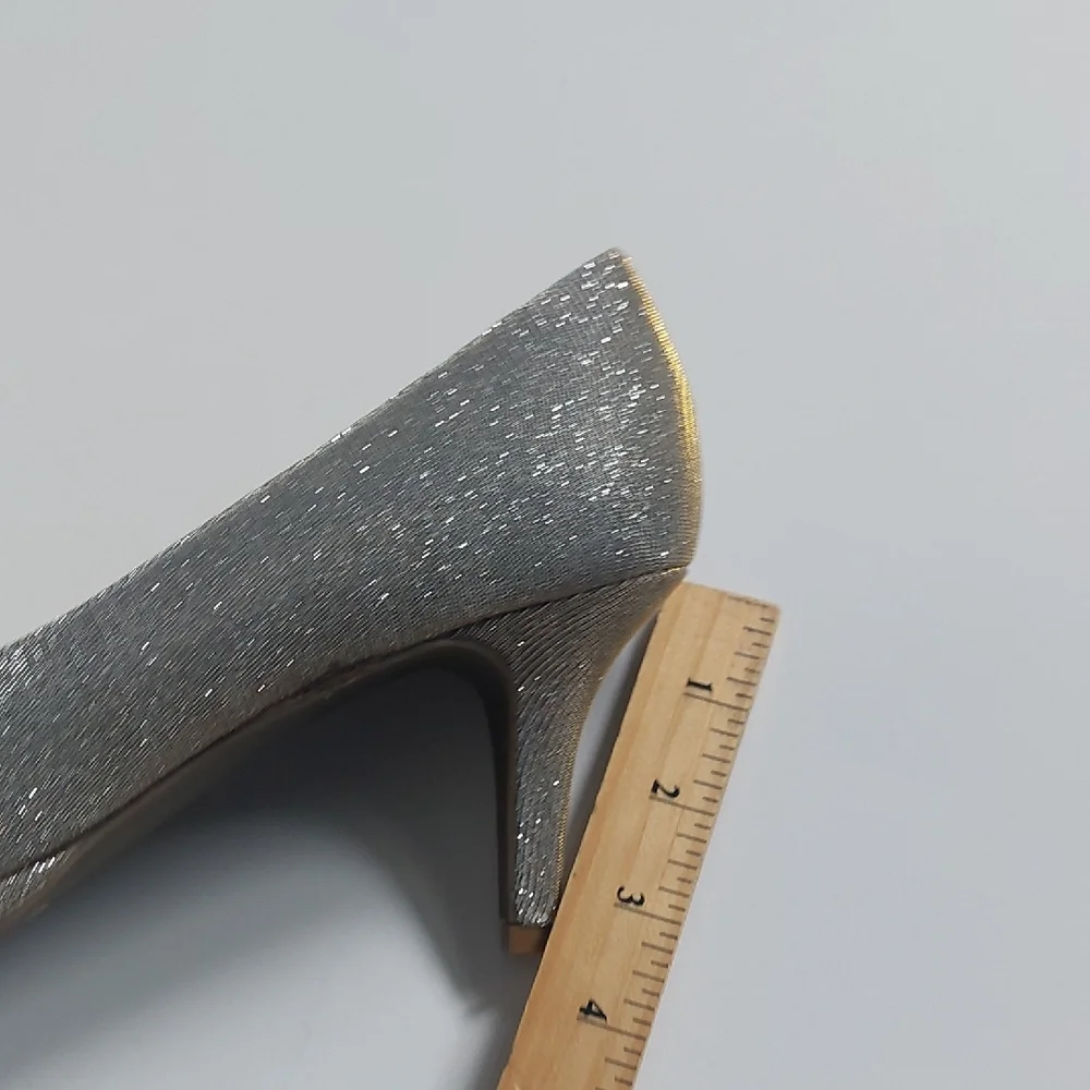 Coach and Four Silver Peep-Toe Heels Womens Size‎ 10